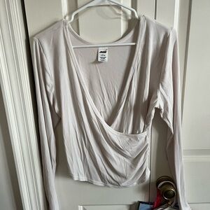 Avia Cream Wrap Long Sleeve Top
